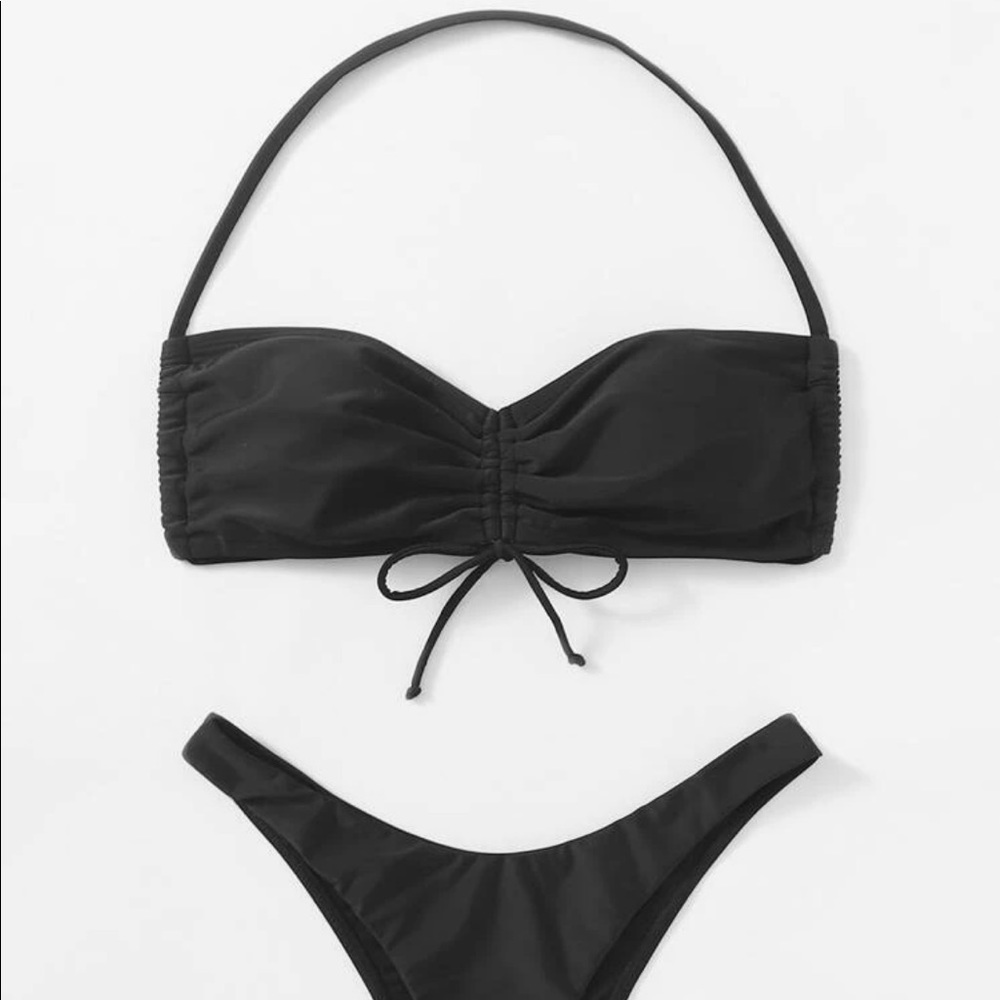 trendy drawstring bathing suit